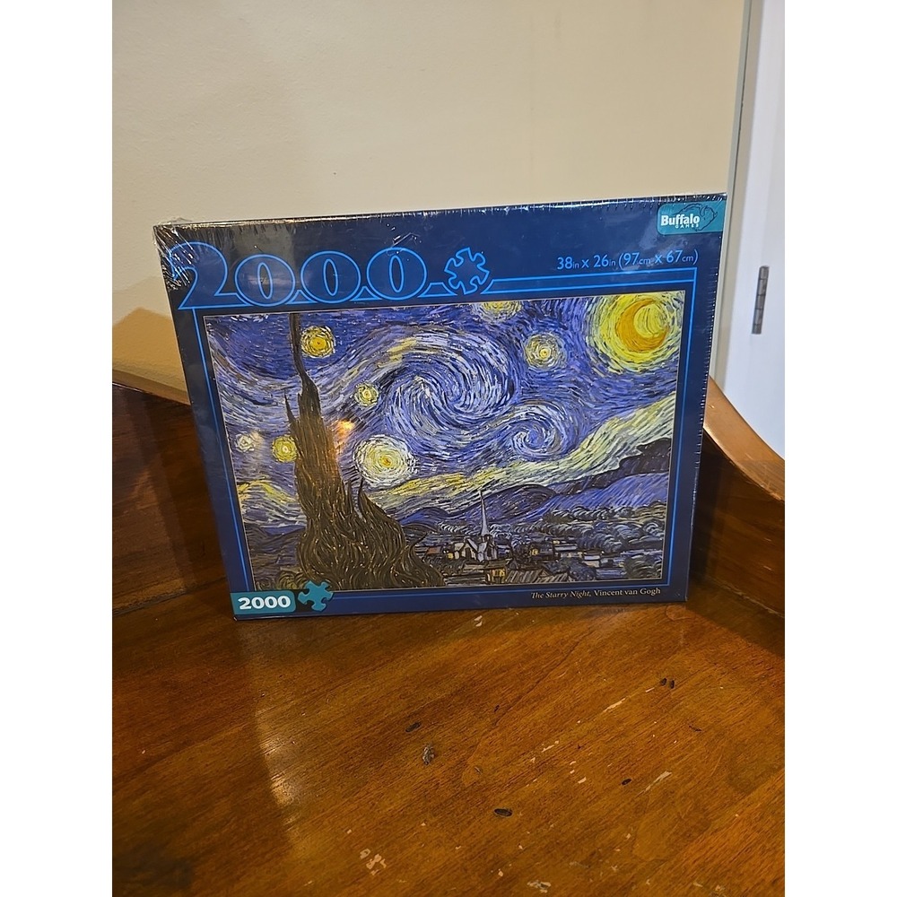 Buffalo Games THE STARRY NIGHT Vincent Van Gogh 2000 Piece Jigsaw Puzzle NEW